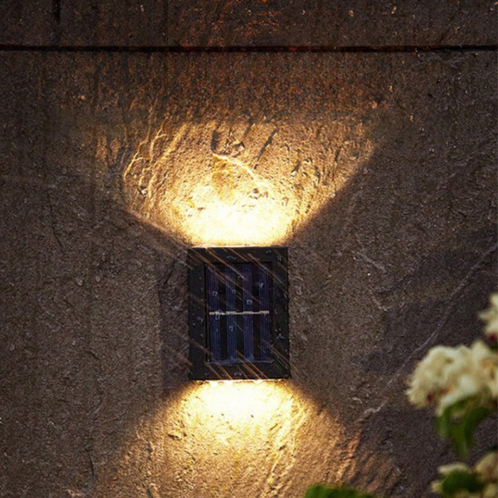Kabellose LED-Solar-Wandlampen Deluxe-Leuchtezauber