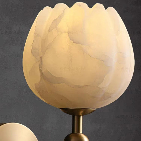 Marmorwandlampe in Form einer Rose-Leuchtezauber