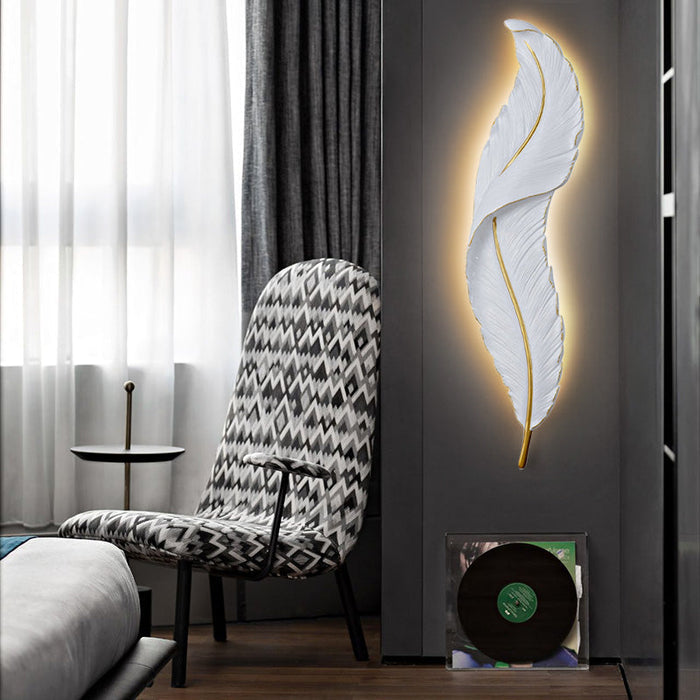 Gloray LED-Wandleuchte in Form einer Feder-Leuchtezauber