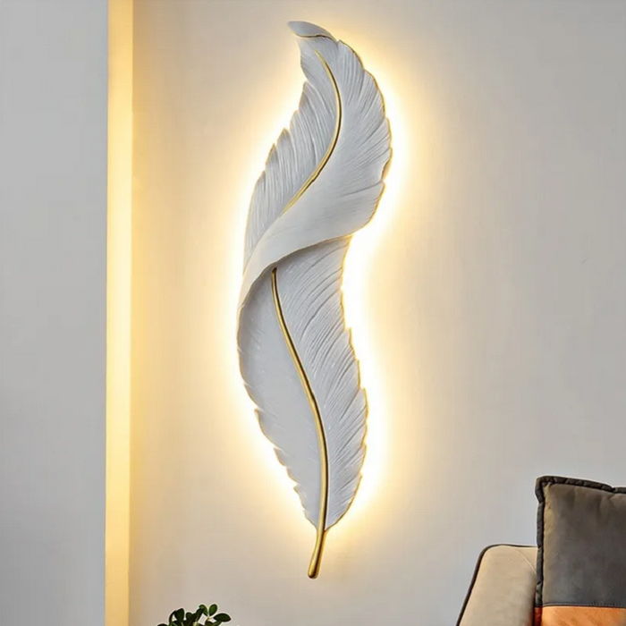 Gloray LED-Wandleuchte in Form einer Feder-Leuchtezauber