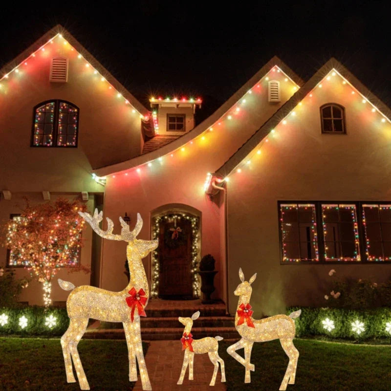 LumiGift Illuminated Gift Boxes – Set of 3 LED Christmas Decorations | Indoor & Outdoor Holiday Display