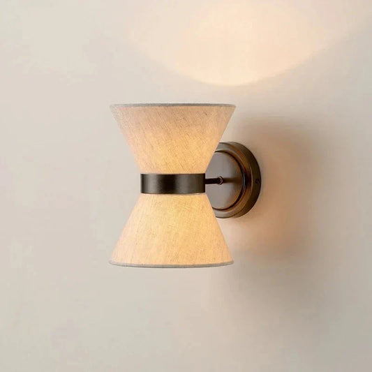 Wabi-Sabi Fabric Wall Light – Japanese Minimalist LED Wall Sconce | Warm Ambient Interior Lighting