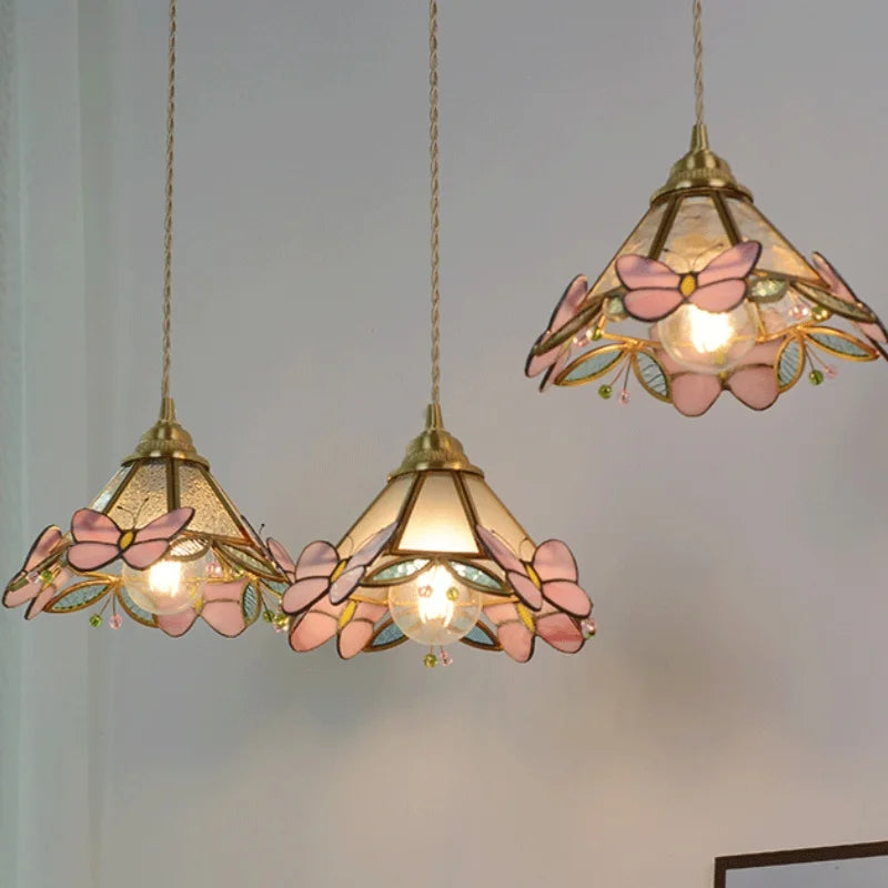 Nordic Glass Pendant Light with Brass Detail – Modern LED Ceiling Lamp | Scandinavian Designer Lighting