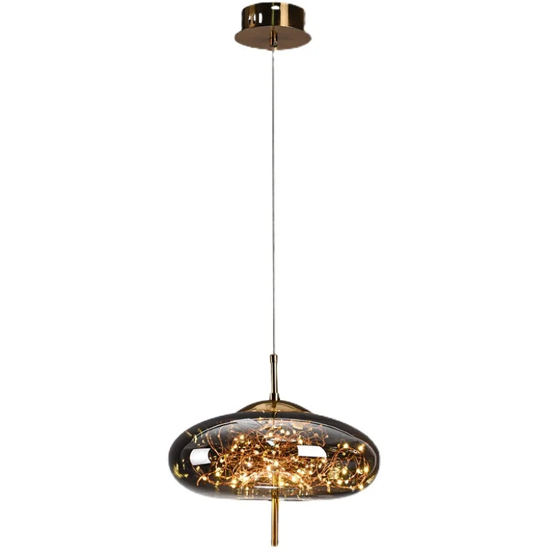 Modern Glass LED Pendant Light – Dimmable Designer Ceiling Light | Elegant Hanging Lamp | Contemporary Home Lighting