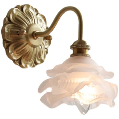 Frosted Glass LED Wall Light with Copper Finish – Modern Luxury Wall Sconce | Elegant Ambient Lighting
