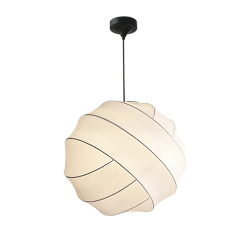 SereneSilk Pendant Light – Wabi-Sabi Silk Ceiling Lamp | Japanese Minimalist Lighting for Elegant Interiors
