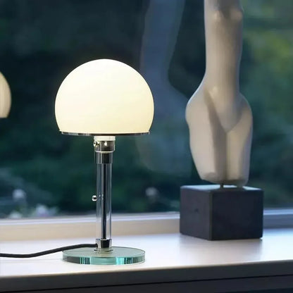 Luméhaus Table Lamp – Nordic Glass & Chrome Designer Lamp | Modern Ambient Lighting for Elegant Interiors