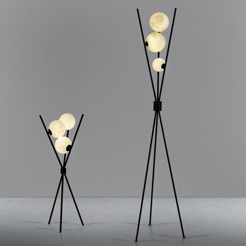 LunaGlow 3D Mond Stehlampe – Moderne LED Tripod Lampe für Wohnzimmer, Schlafzimmer & Büro-Leuchtezauber