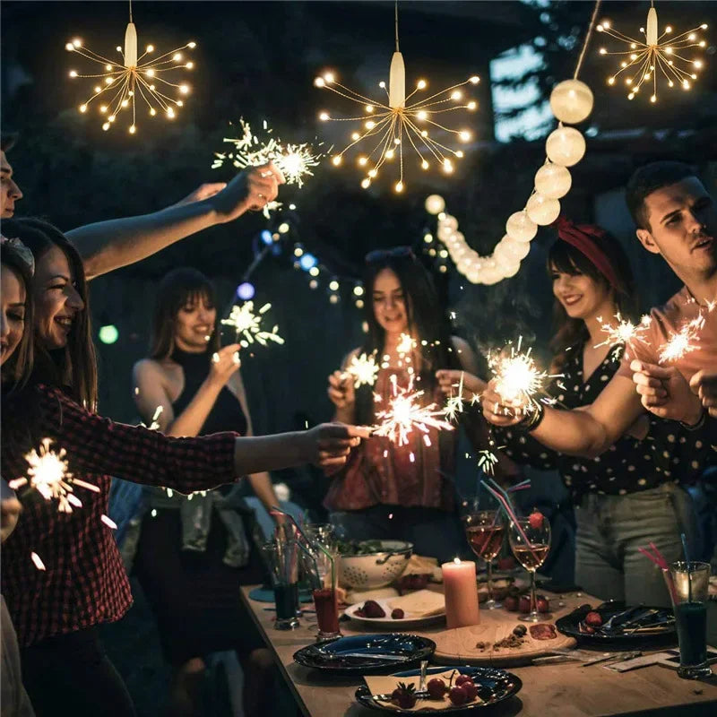 SternFeuer LED Firework Christmas Lights – Battery-Powered Fairy Lights for Home, Garden & Festive Decorations