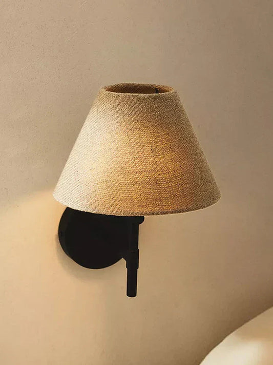Arlo Wabi Wall Light – Vintage Fabric Wall Lamp | Soft Ambient LED Lighting for Elegant Interiors