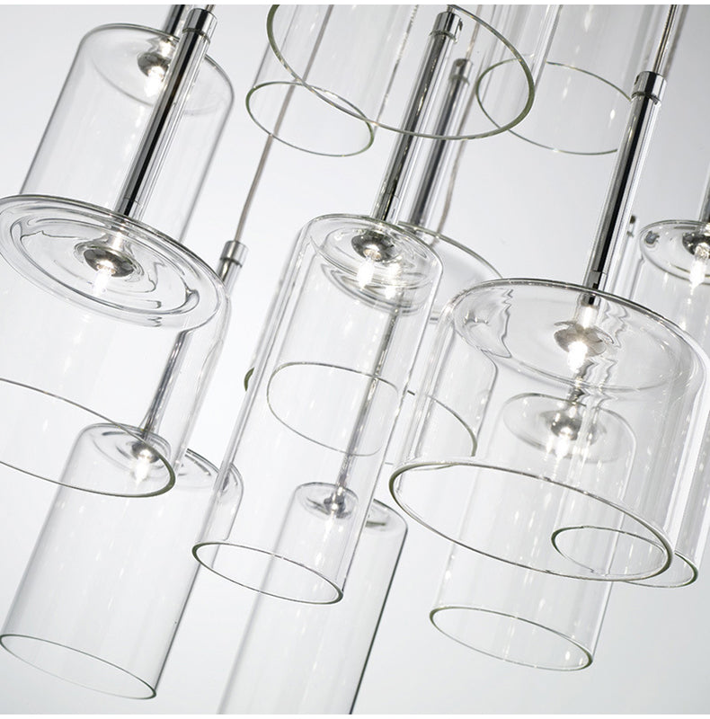 Milano Glass Pendant Light – Luxury LED Chandelier | Contemporary Italian Designer Lighting | Elegant Interior Centrepiece