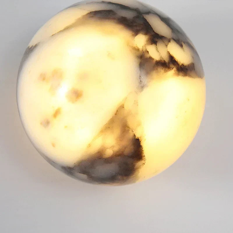 Luxury Marble Globe Wall Light – Natural Stone LED Wall Lamp for Bedrooms, Living Rooms, Hallways & Staircases