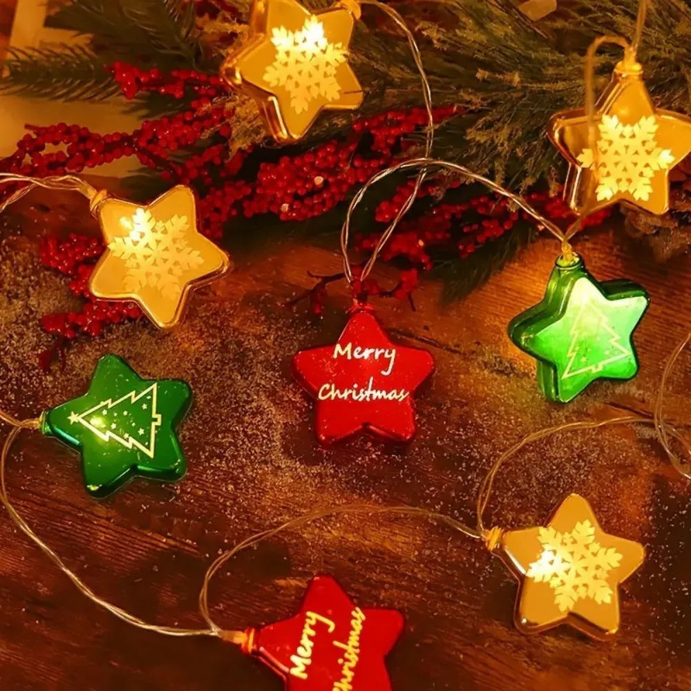 Hollow Globe LED Christmas String Lights – Battery-Powered Decorative Lights for Parties, Bedrooms & Christmas Trees