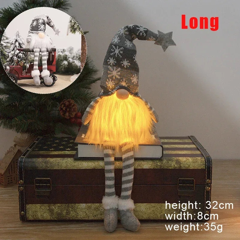 LUMIGNOME LED Christmas Gnome – Illuminated Scandinavian Plush Decoration | Festive Holiday Ornament