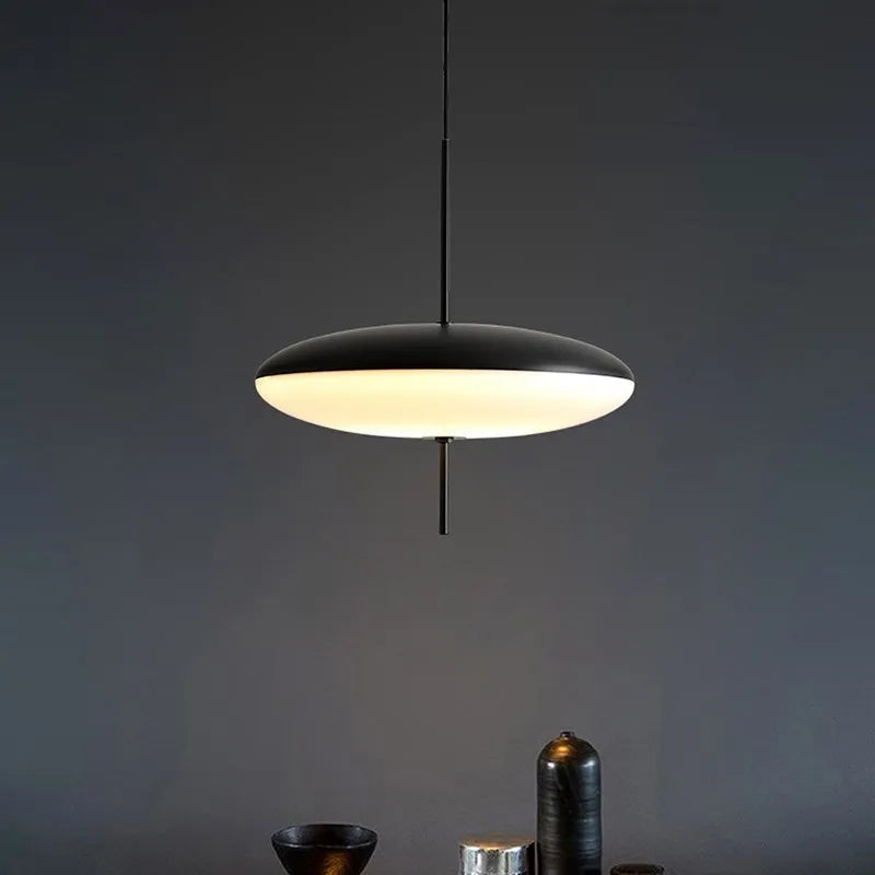 Modern UFO Pendant Light – Minimalist LED Hanging Lamp in Black or White for Living Rooms, Bedrooms, Restaurants & Offices