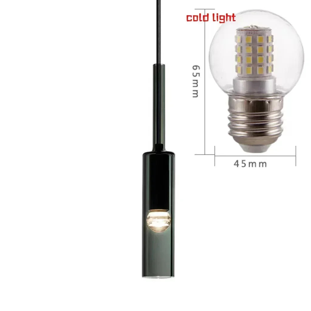 Noir Glass Pendant Light – Contemporary E27 Ceiling Light | Elegant Ambient Illumination | Modern Interior Statement