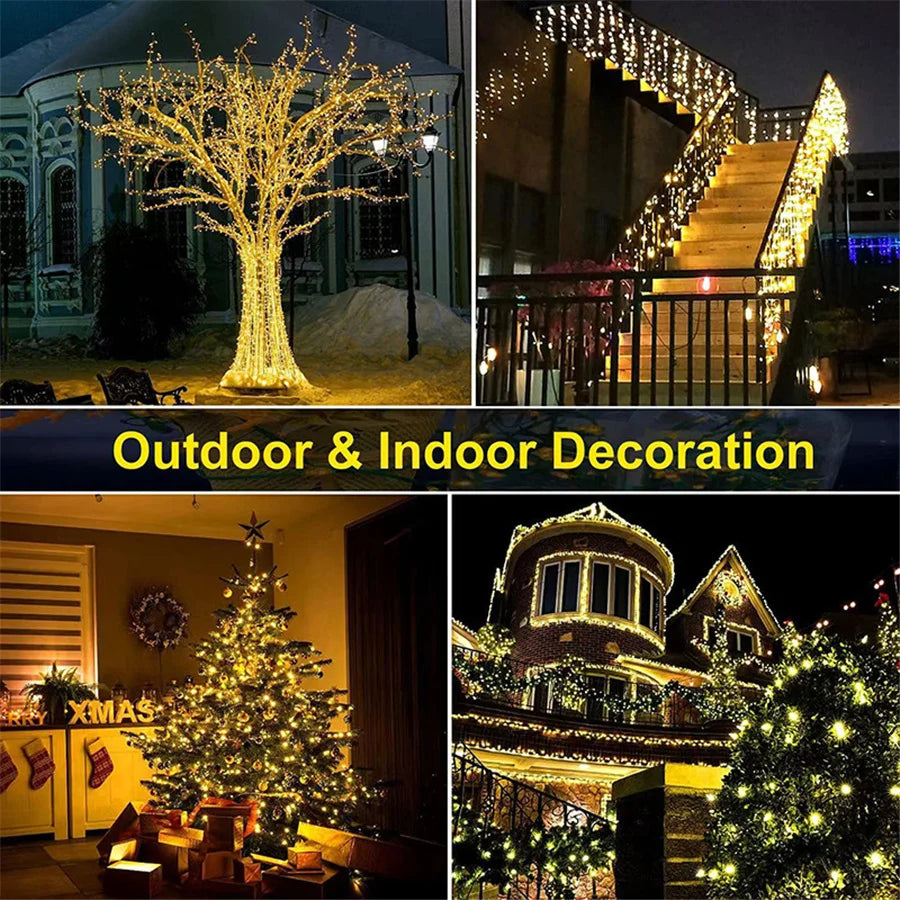 GLOWLINE LED String Lights – Waterproof Decorative Fairy Lights | 8 Lighting Modes | Indoor & Outdoor Celebration Lighting