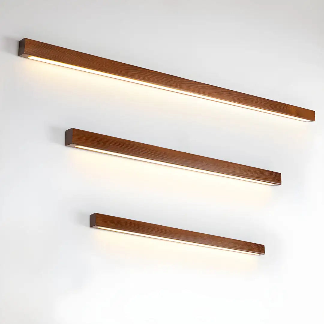 Japanese Wood Wall Light – Minimalist LED Wall Lamp | Up & Down Ambient Lighting | Japandi Interior Feature