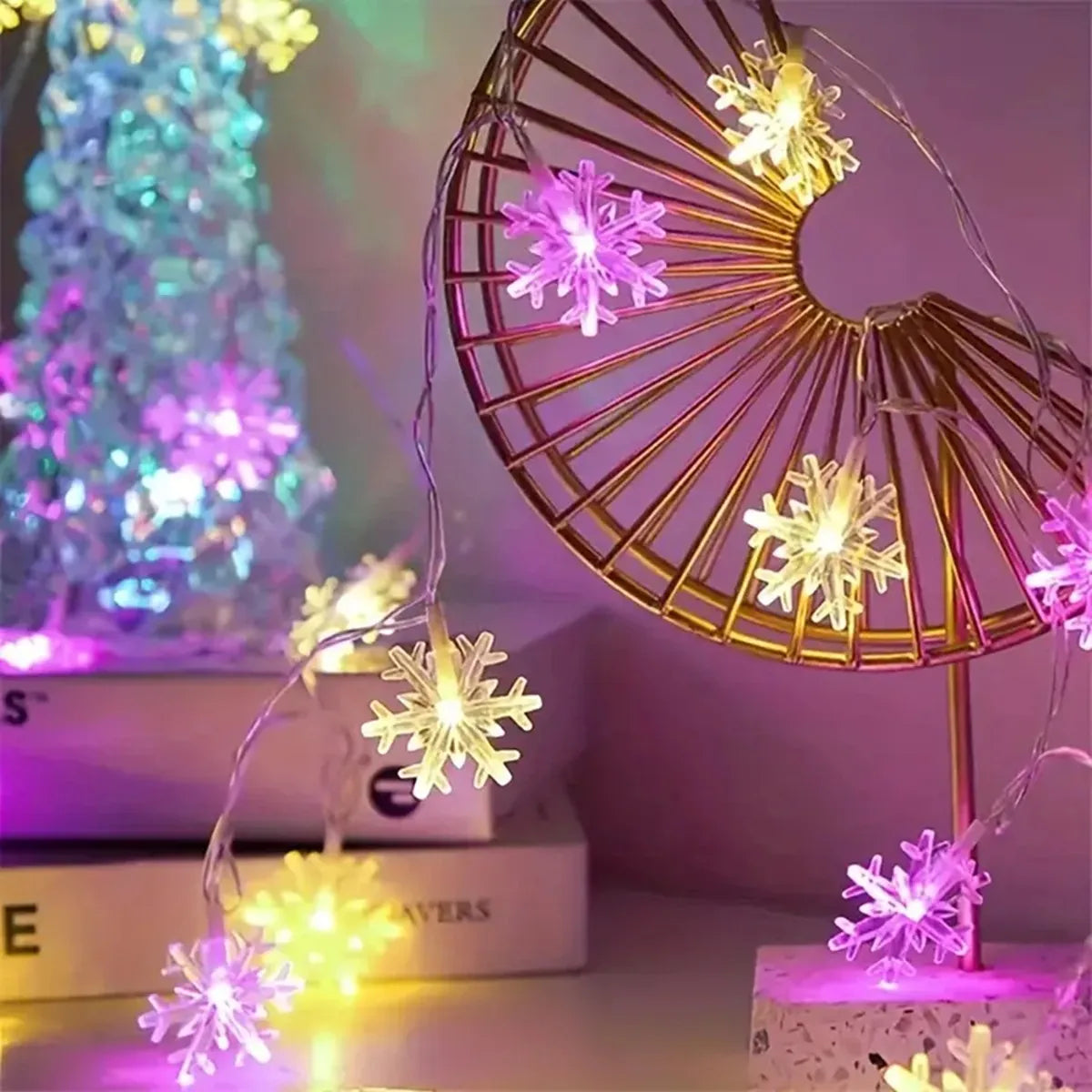 FrostLume LED Snowflake String Lights – Festive Decorative Lighting for Indoor & Outdoor Use