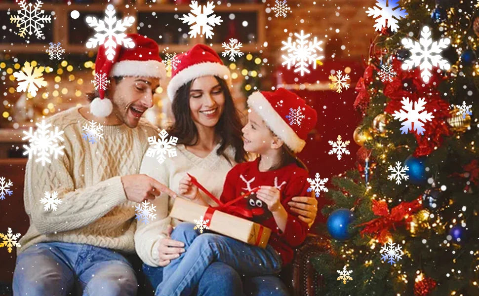 SNOWGLOW LED Snowfall Projector – Dual Head Outdoor Light Projector | Waterproof Christmas Snow Effect with Remote Control