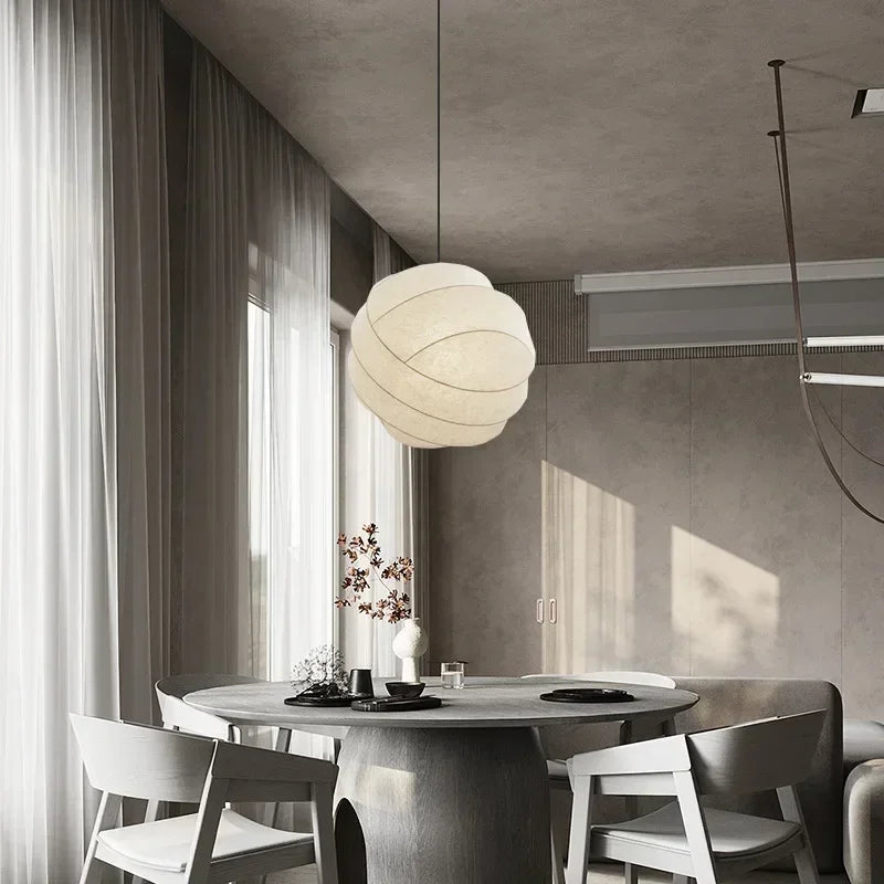 Wabi Sabi Paper Pendant Light – Handcrafted Japanese Ceiling Lamp | Soft Ambient Lighting | Timeless Zen-Inspired Design