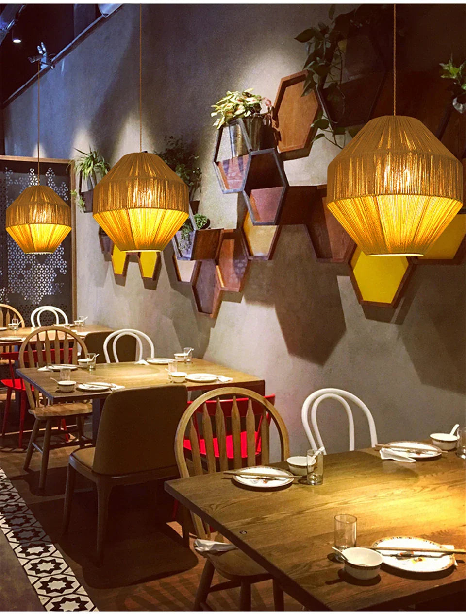 Wabi Sabi Rattan Pendant Light – Handwoven Bamboo Ceiling Lamp | Dimmable Natural Lighting | Artisan Japanese-Inspired Design