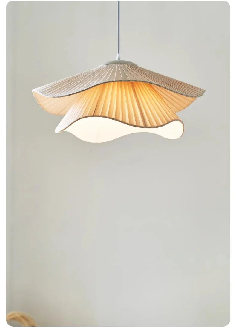 Nordic Linen Pendant Light – Scandinavian Fabric Ceiling Lamp | Soft Ambient Lighting | Japandi Interior Elegance