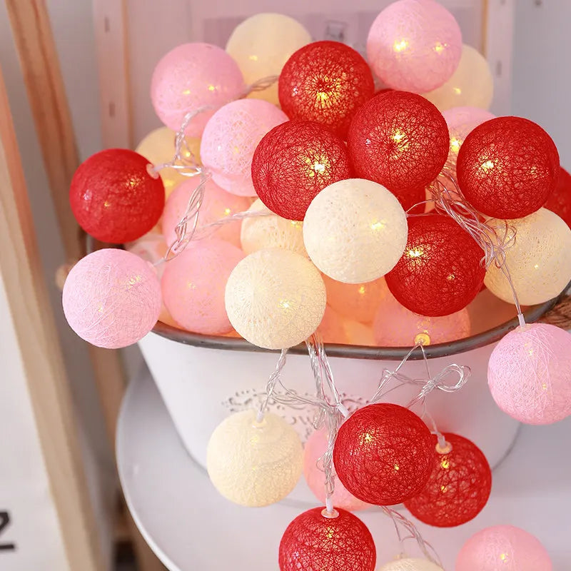 LumiCotton LED Cotton Ball String Lights – Decorative Fairy Lights for Home, Garden & Seasonal Celebrations