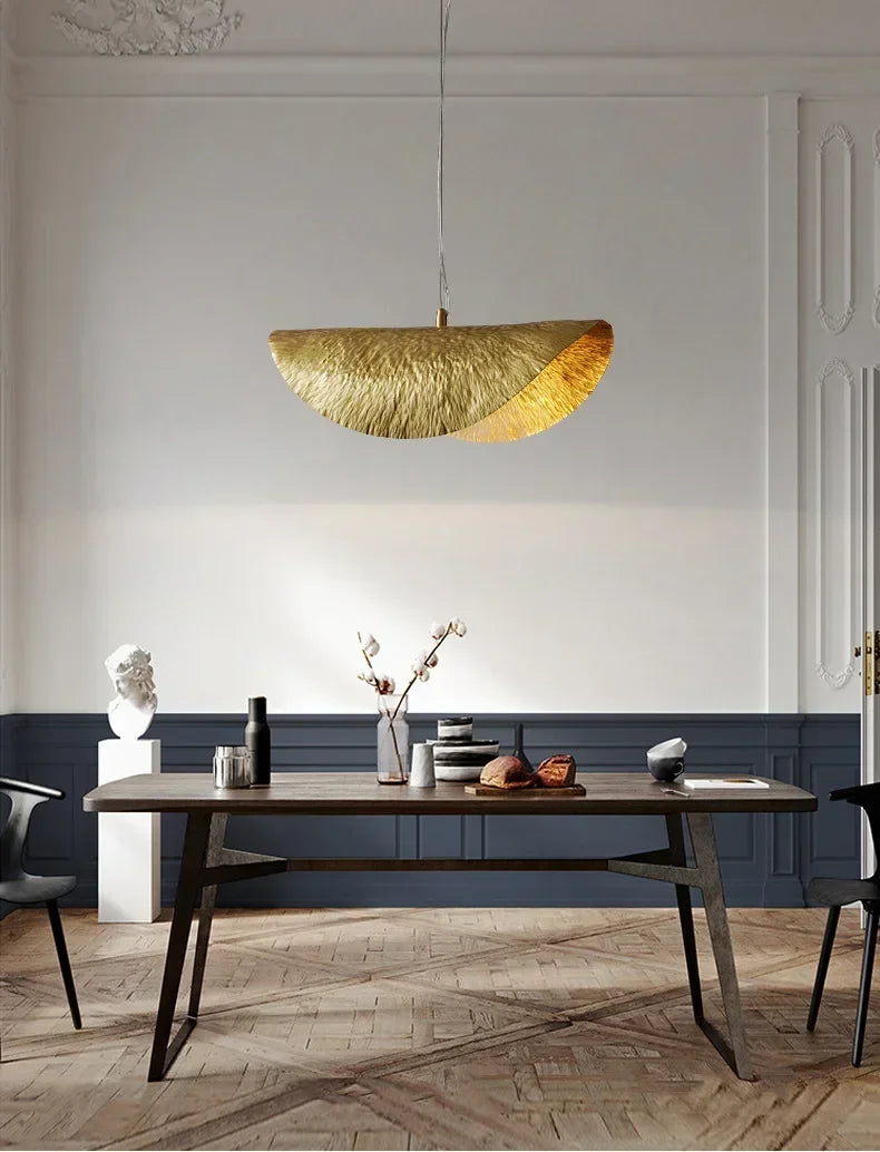 Gold Lotus Pendant Light – Vintage Zen Ceiling Lamp | Luxury Ambient Hanging Lighting