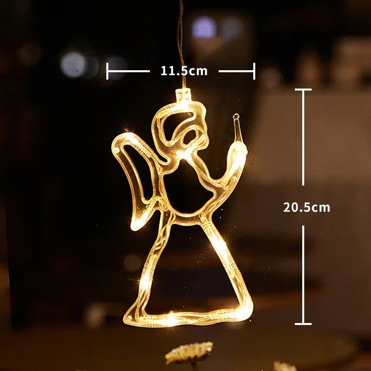 SantaGlow LED Window Light – Santa Claus Suction Cup Decoration | Festive Christmas Window Lamp