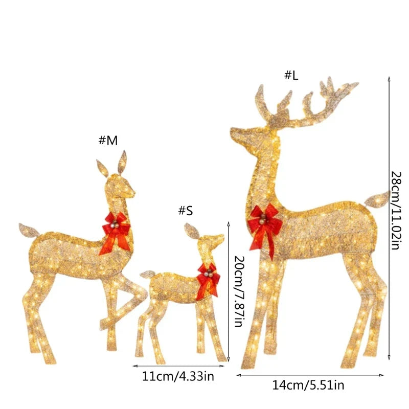 LumiGift Illuminated Gift Boxes – Set of 3 LED Christmas Decorations | Indoor & Outdoor Holiday Display