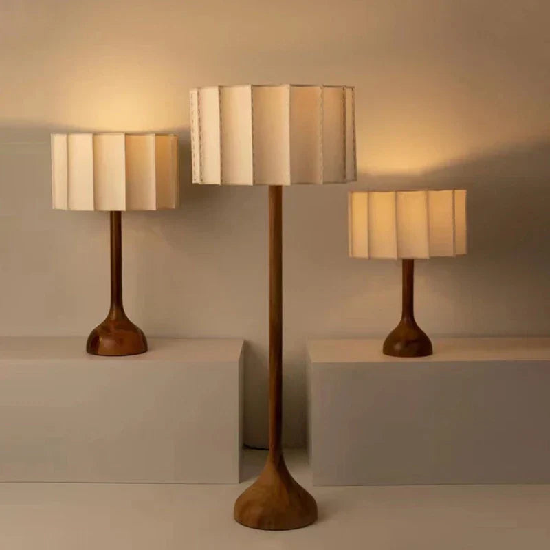 HikariWood Floor Lamp – Wabi-Sabi Wooden Standing Light | Japandi Ambient LED Lighting for Modern Interiors