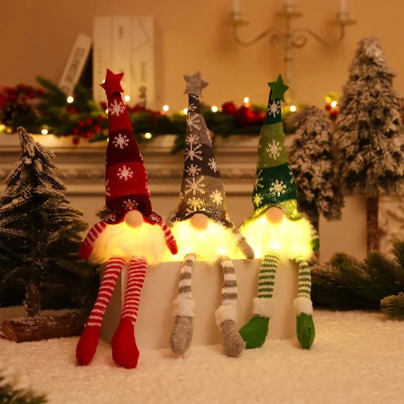 LUMIGNOME LED Christmas Gnome – Illuminated Scandinavian Plush Decoration | Festive Holiday Ornament