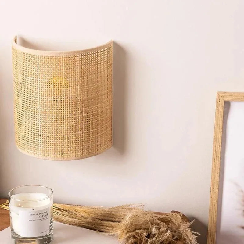 NATURA RATTAN Rotan Wandlamp-Leuchtezauber