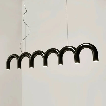 Sculptural U-Shaped LED Ceiling Light – Modern Designer Chandelier | Luxury Architectural Lighting