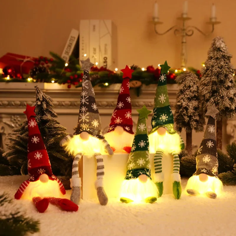 LUMIGNOME LED Christmas Gnome – Illuminated Scandinavian Plush Decoration | Festive Holiday Ornament