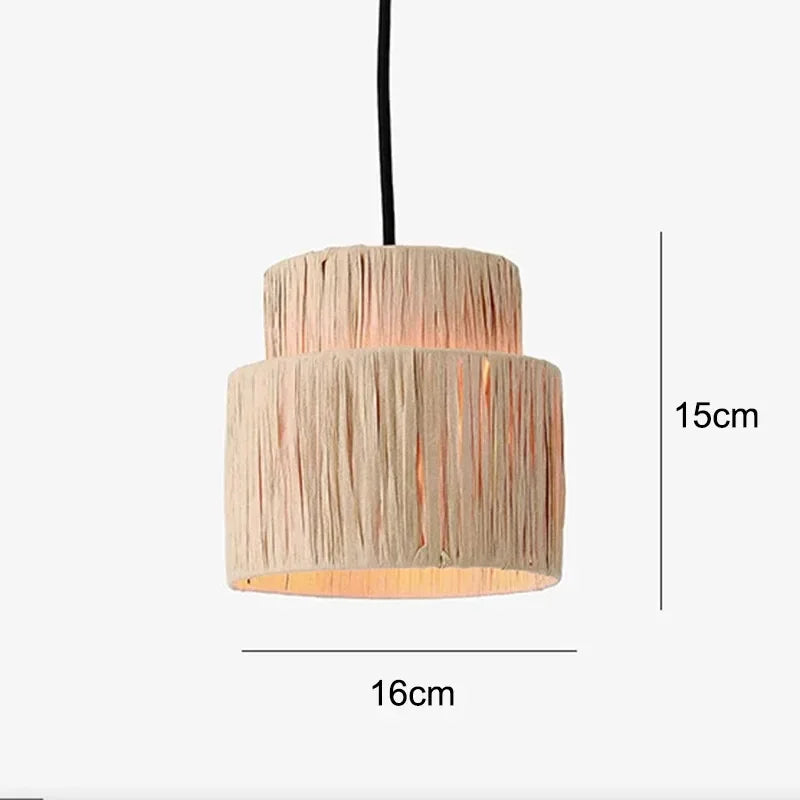 Wabi Sabi Rattan Pendant Light – Handwoven Japanese Ceiling Lamp | Natural Ambient Lighting | Artisan Interior Feature