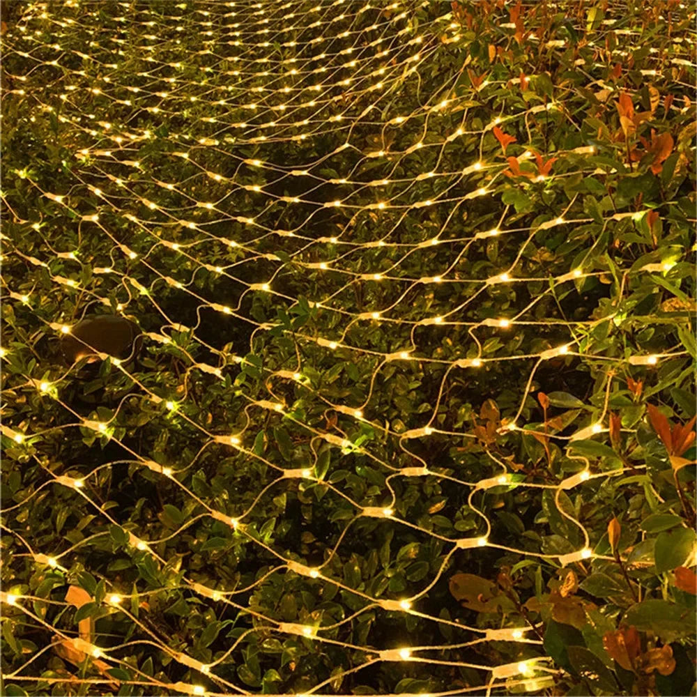 LumiGrid Net LED Lights – Decorative Mesh Fairy Lights | 8 Lighting Modes | Indoor & Outdoor Celebration Lighting