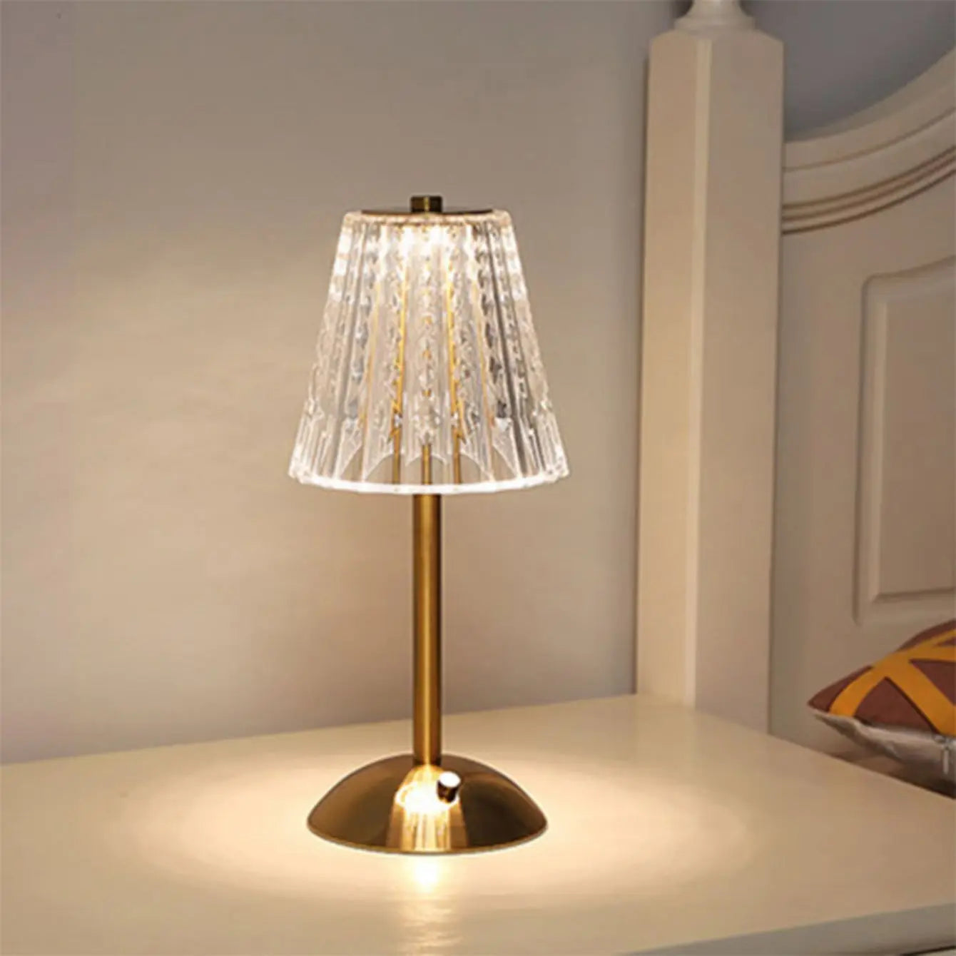 Aurora CrystalTouch – Klassische Kristall-LED-Tischlampe mit Touchbedienung-Leuchtezauber