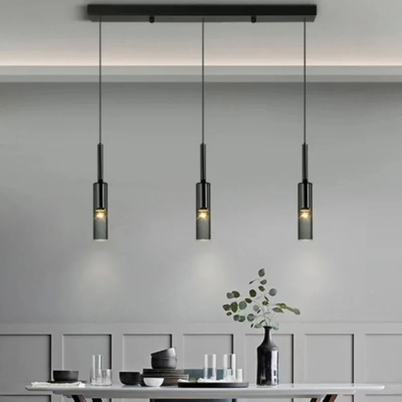 Obsidian Orb Pendant Light – Minimalist Glass Ceiling Lamp | Nordic LED Hanging Light for Contemporary Interiors