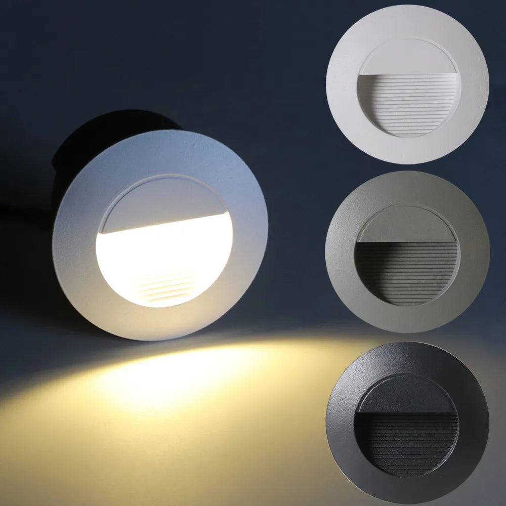 LED Recessed Step Light – IP65 Waterproof Outdoor Wall Light | Modern Stair & Pathway Lighting | Energy-Efficient Safety Illumination