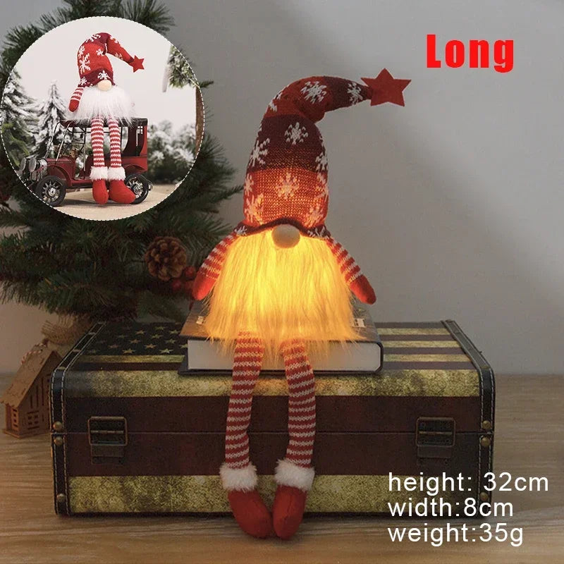 LUMIGNOME LED Christmas Gnome – Illuminated Scandinavian Plush Decoration | Festive Holiday Ornament