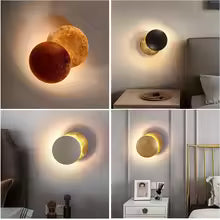Eclipse Aura Wall Light – Rotating Gold LED Sconce | Luxury Modern Ambient Lighting