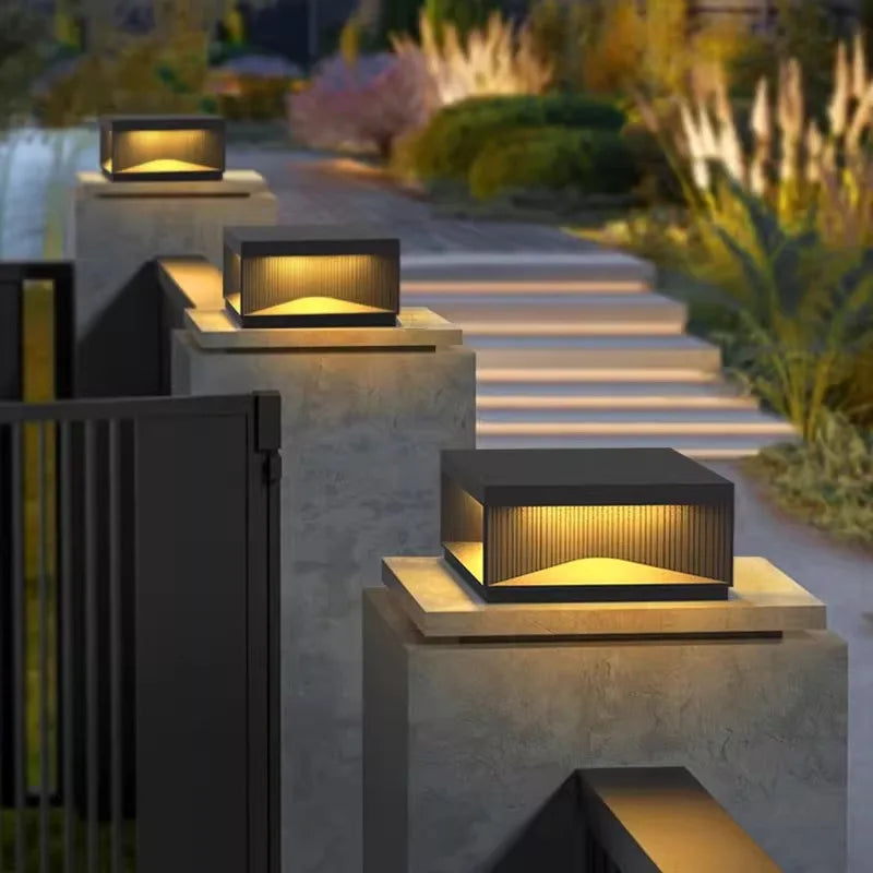 LuxoBox LED Garten-Pfeilerleuchte-Leuchtezauber