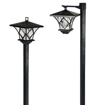 SolarEleganz 2-in-1 Solar-Pfostenlampe-Leuchtezauber