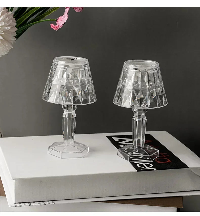 Crystal LED Table Lamp – Colour Changing Touch Night Light | Decorative Bedside Lamp | Elegant Ambient Lighting
