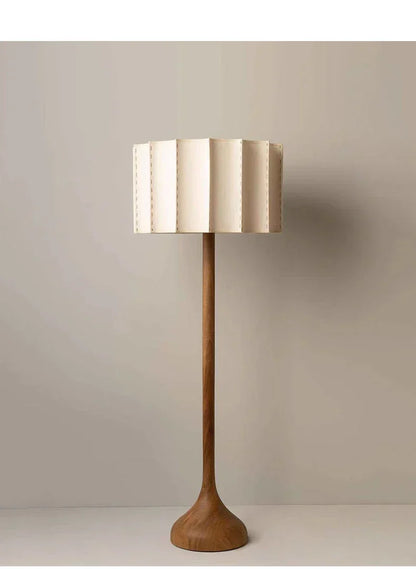 HikariWood Floor Lamp – Wabi-Sabi Wooden Standing Light | Japandi Ambient LED Lighting for Modern Interiors