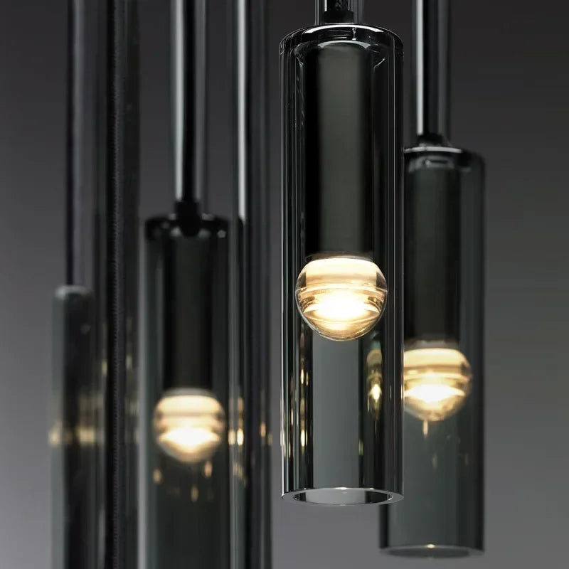 Noir Glass Pendant Light – Contemporary E27 Ceiling Light | Elegant Ambient Illumination | Modern Interior Statement