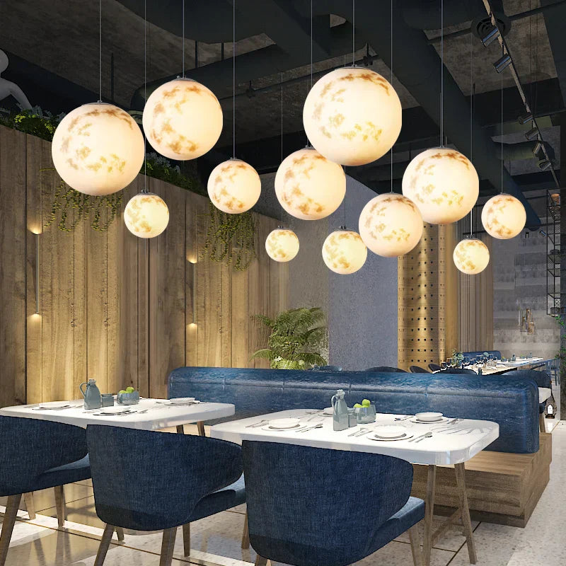 Moonlight Halo LED Pendant Light – Scandinavian Designer Ceiling Lamp | Contemporary Ambient Lighting | Statement Interior Feature