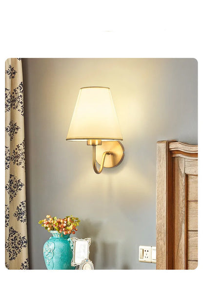 Aureva Fabric Wall Light – Nordic Wall Lamp | Soft Ambient Lighting for Elegant Modern Interiors